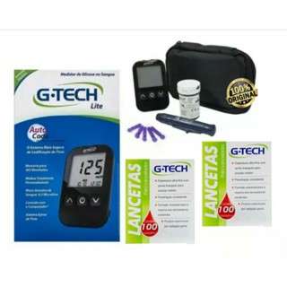 kit glicemia completo + 200 lancetas