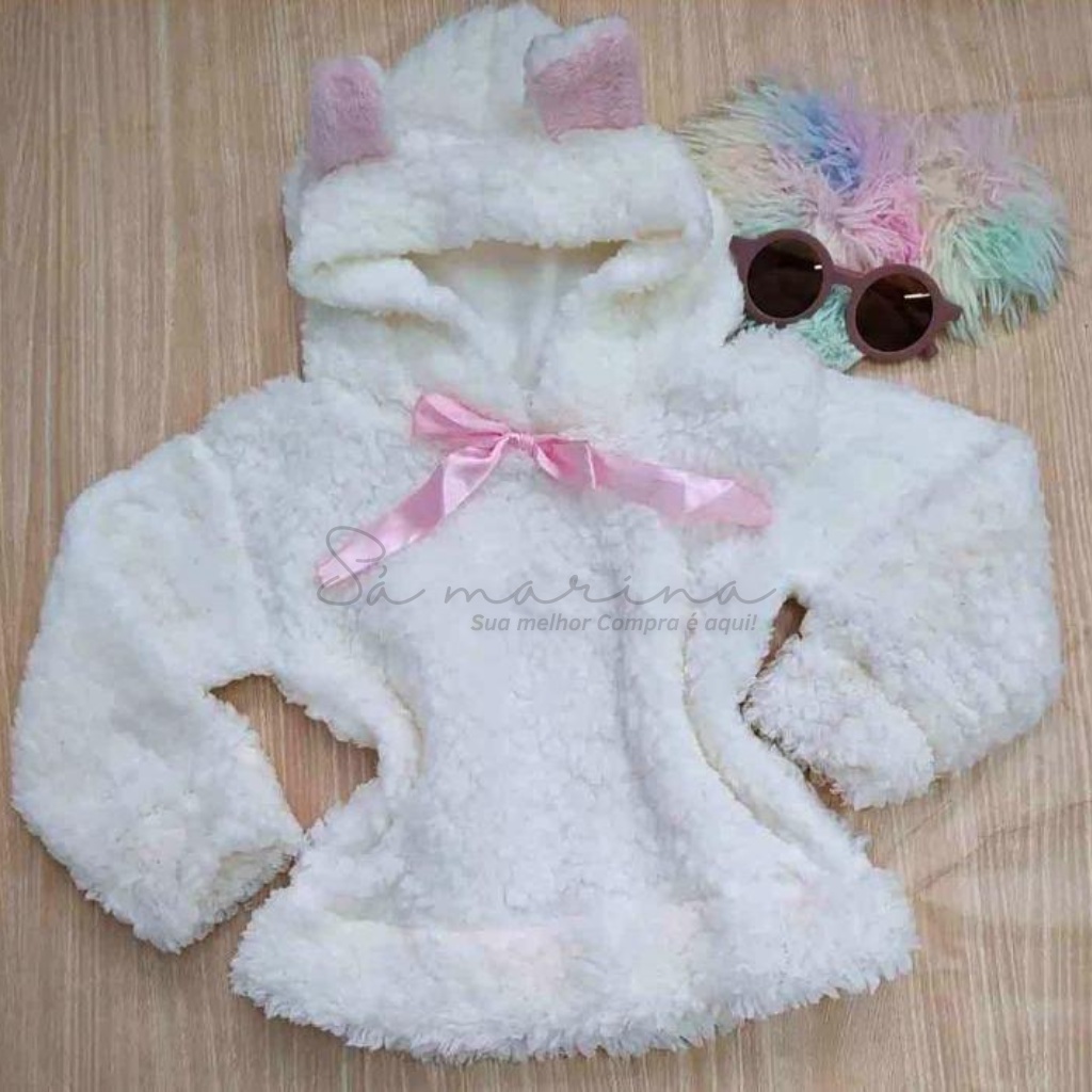 Casaco Teddy Blusa de Frio Infantil Pelinho em Oferta na Shopee