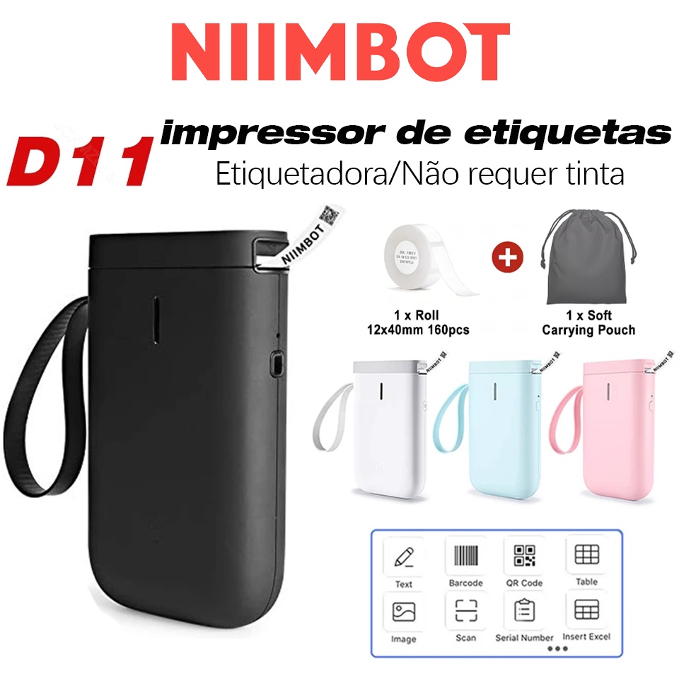 Fita Niimbot D11 D110 Impressora Portátil De Rótulos Nimbot D110