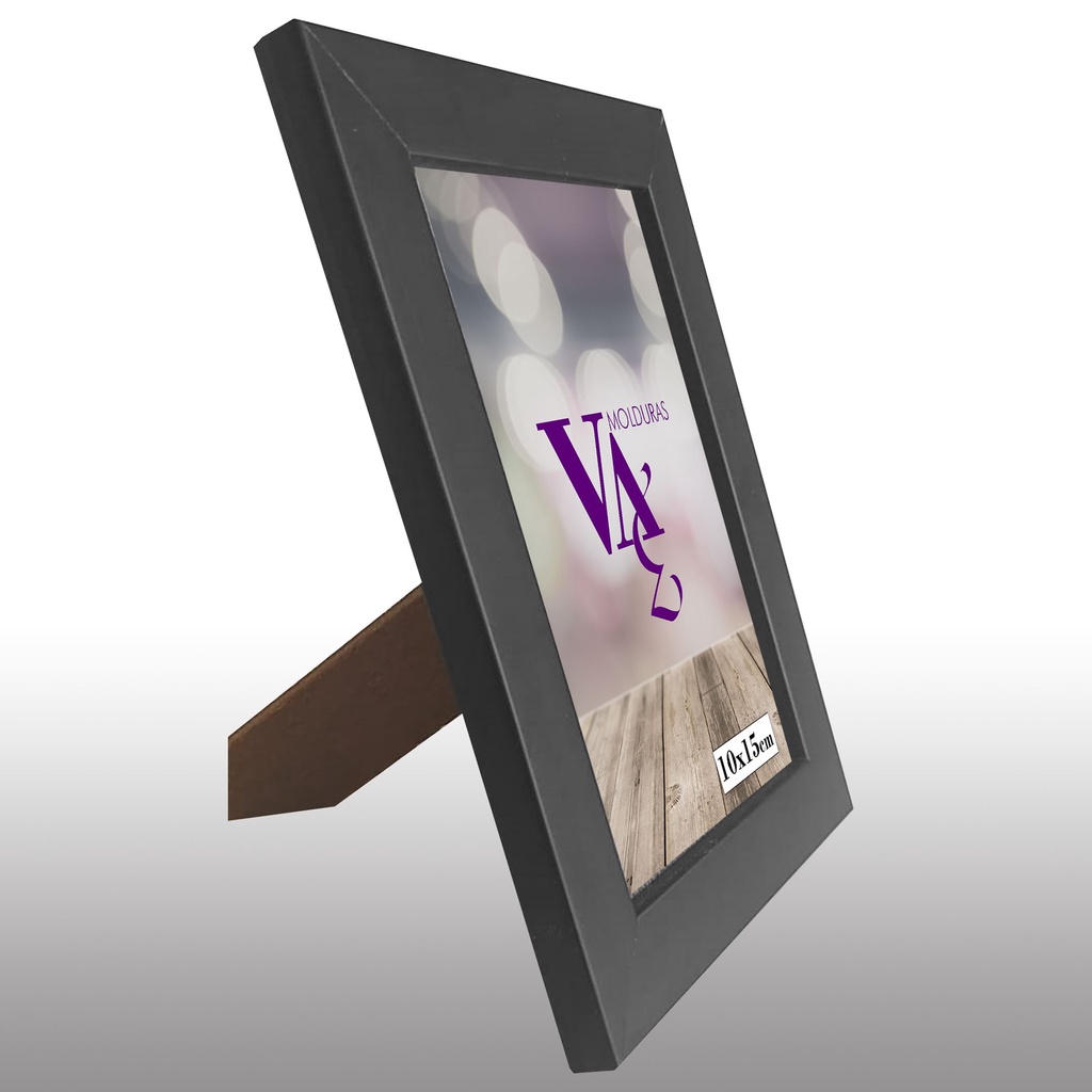 Porta Retrato de Vidro Mesa 10x15 Quadro Preto em Oferta na Shopee