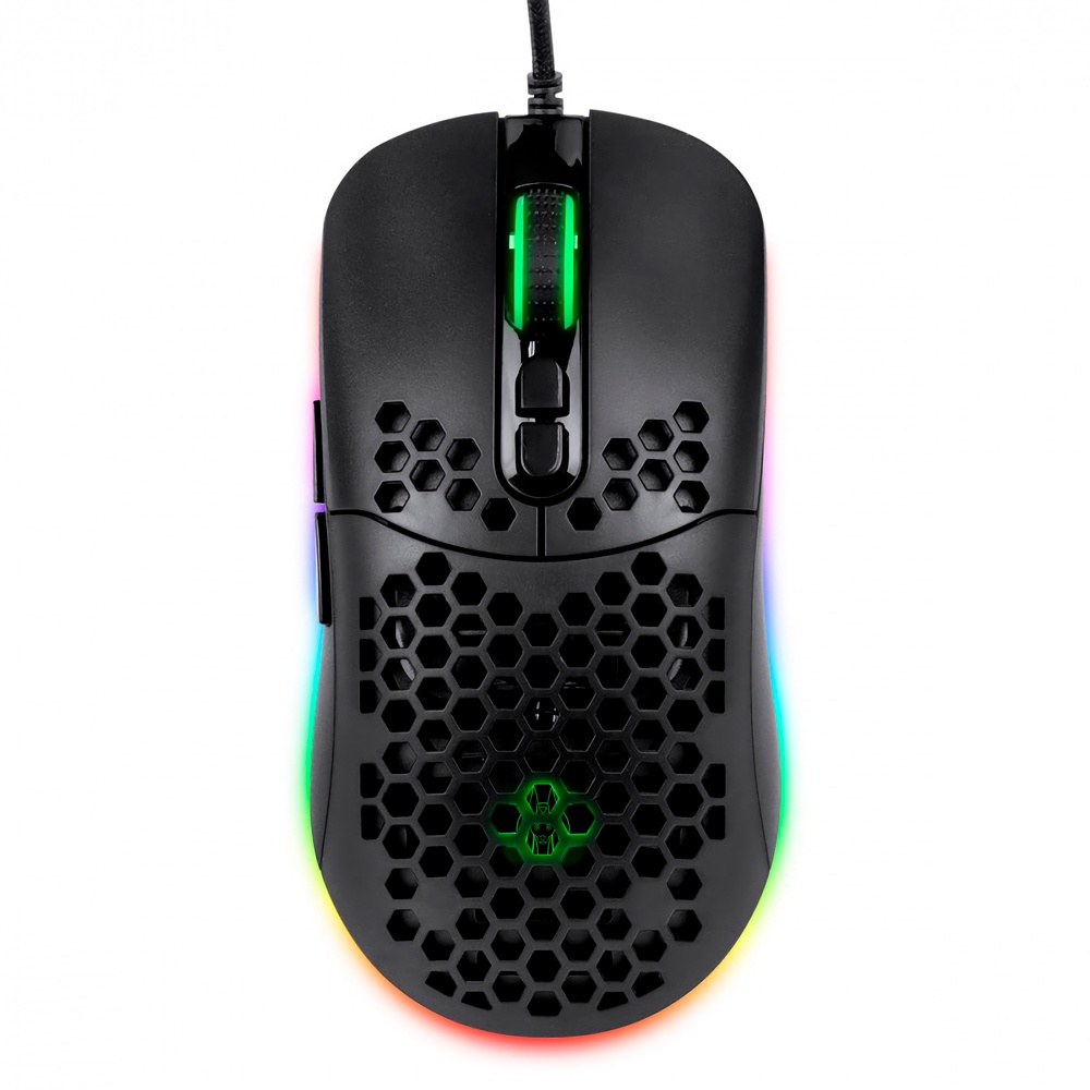 Mouse Ultra Leve Gamer Jackal Beast 1ms Rgb Com Fio Usb 7200dpi 1000hz