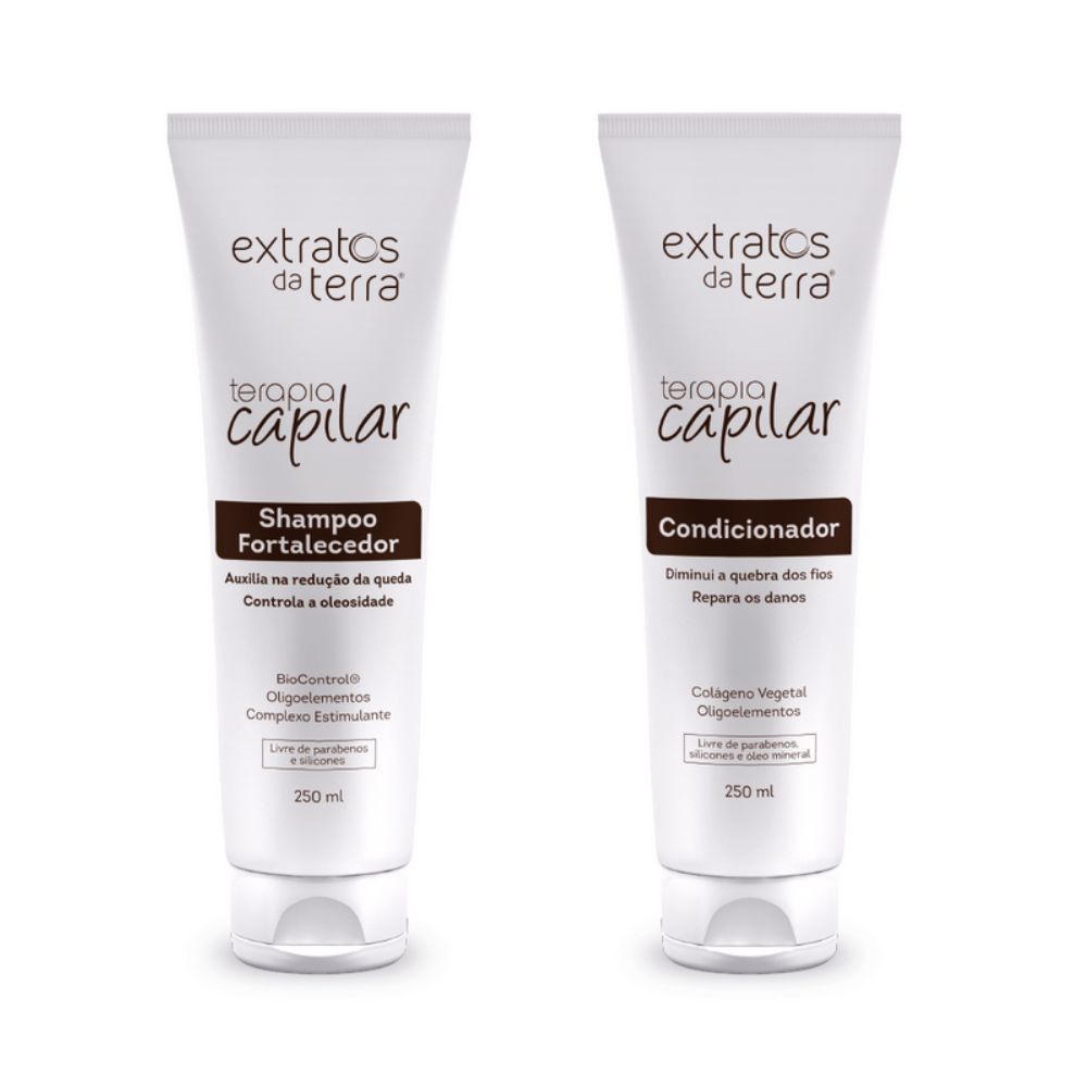 Kit Terapia Capilar Shampoo Condicionador Extratos Da Terra