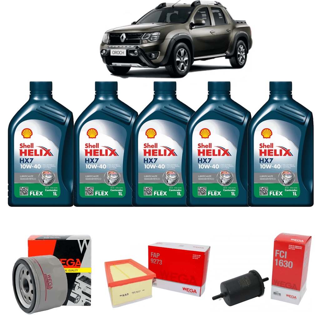 Kit Troca De Óleo Duster Oroch 1.6 16v Tecno 10w40
