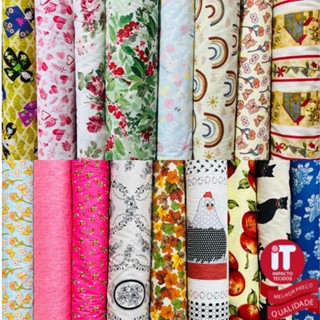 Tecido Tricoline Estampado 100% Algodão 50cmx1,50m
