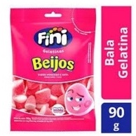 bala de gelatina beijos de morango 90g fini