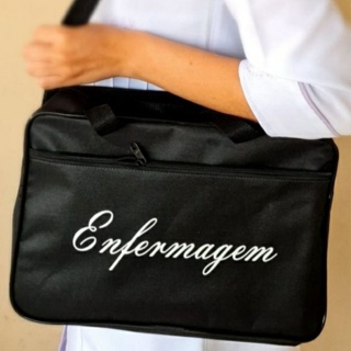 Bolsa de Enfermagem Personalizada Black Preto em Oferta na Shopee