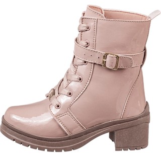 Bota Infantil GiGiL Teen Feminina Coturno Blogueira Plataforma Saltinho Baixo Grosso Moda Blogueira Confortavel Festa Original Promoção