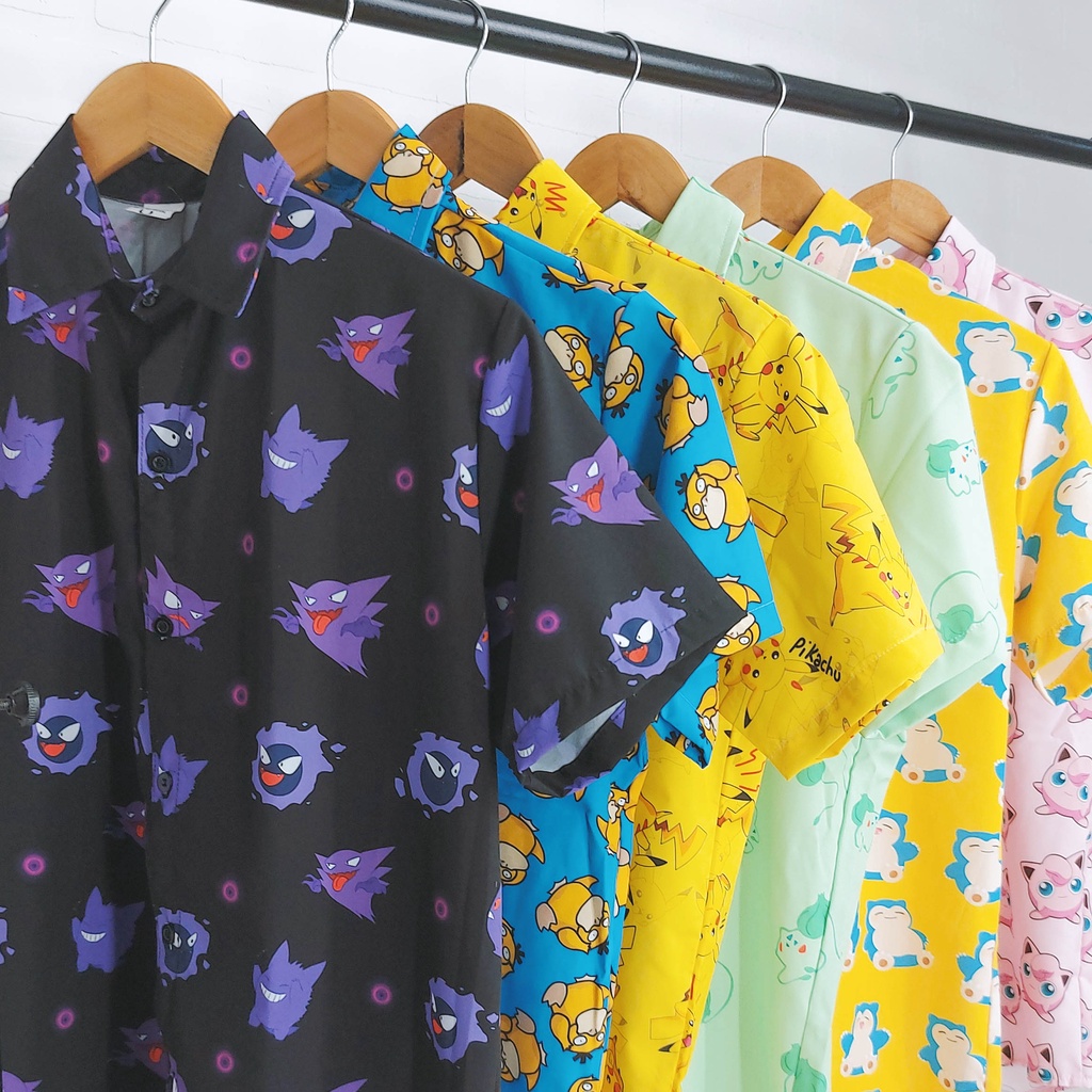 Camisa camiseta social Pokemon