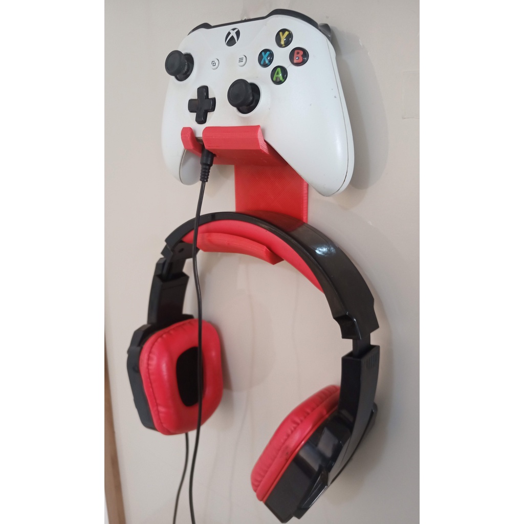 Suporte para Headset E Controle de Xbox One, Ps5, Ps4, Ps3 Com Fita dupla face