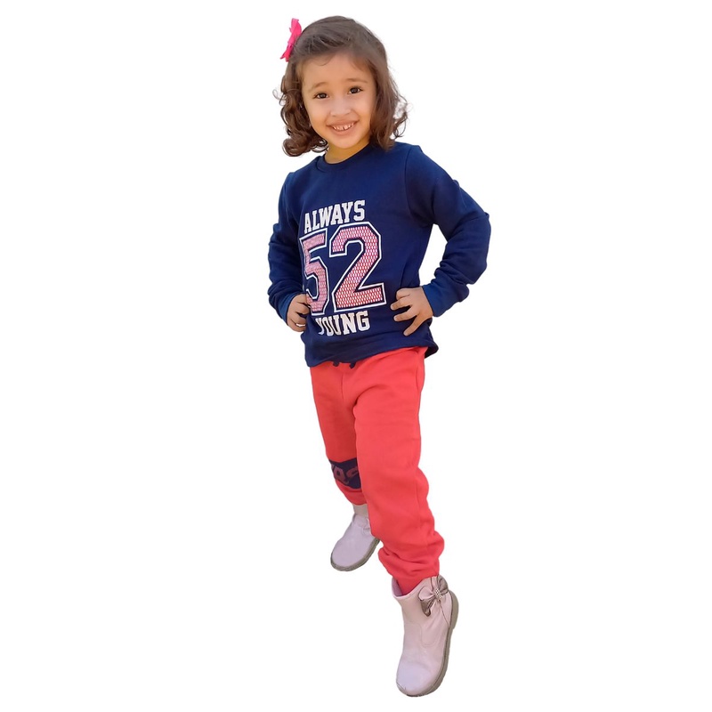 Roupa Infantil Conjunto Infantil Moletom Menina Always 52 (Blusa Moletom + Calça) Roupa para criança