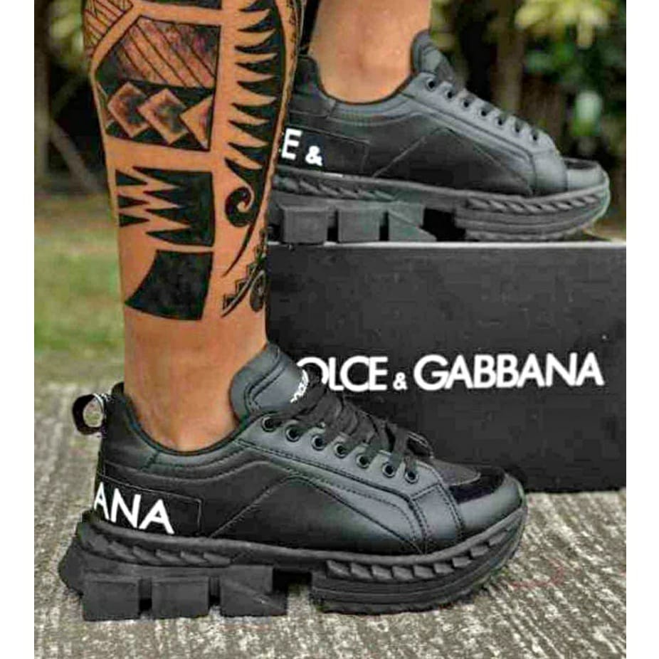 Tênis Dolce e Gabbana Gabanna Masculino e Feminino Super King Lançamento Preto e Branco