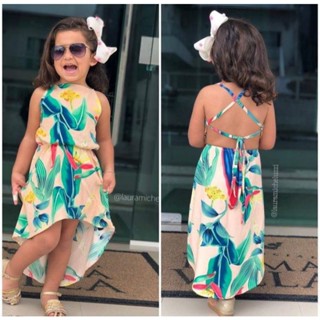 Vestido Infantil Menina Calda de Sereia Mullet Floral do 02 ao 08 Lançamento Envio Imediato