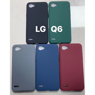 Para LG Q6 Q6a Q7 Q8 2017 Plus Estojo De Telefone Macio , Superfície Fosca , Fina , Cor Sólida , Simples , Anti-Impressão Digital