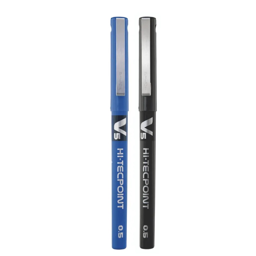 Caneta Hidrográfica Hi-Tecpoint V5 0.5mm (Azul e Preto) - Pilot em Oferta na Shopee