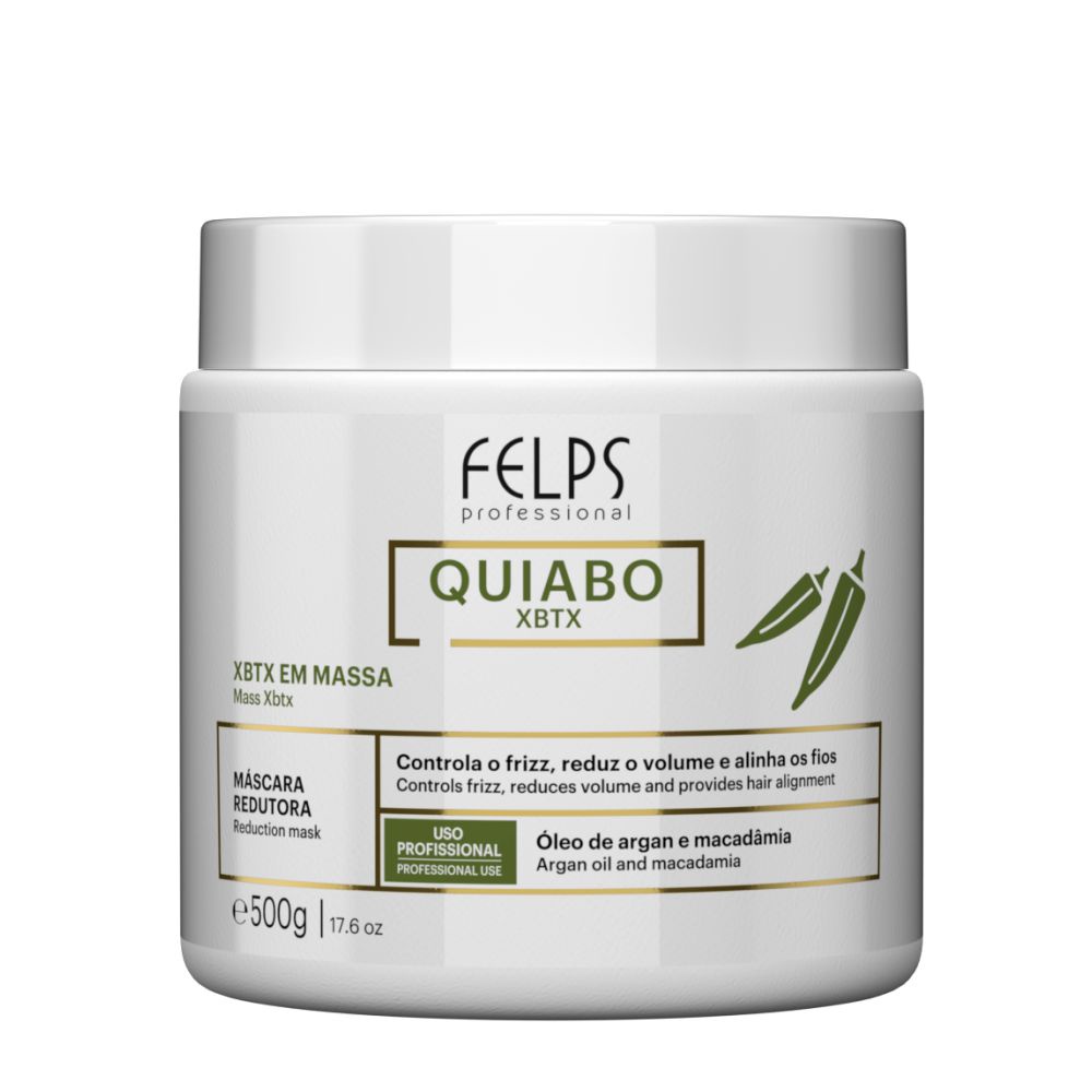 Felps Máscara Redutora de Volume Xbtx de Okra 500g Felps - Beauty