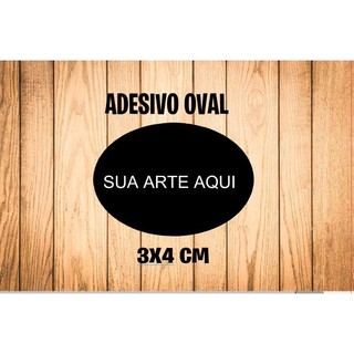Adesivos oval - 3x4 cm - Personalizado Com Sua Arte