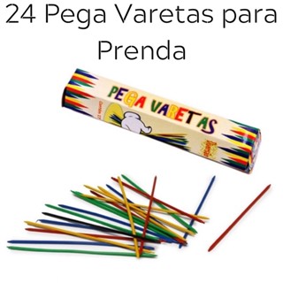 Kit 24 Pega Varetas Tubo 17 Peças Varetas Coloridas