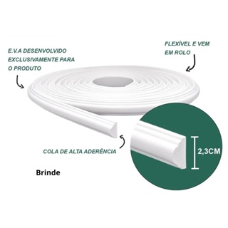 Roda Meio Boiserie de EVA Flexível Autocolante 2,3mm x 2,5 mts -  Rm61-2,5 em Oferta na Shopee