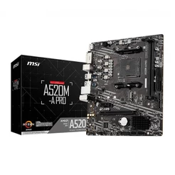 Placa Mae MSI A520M-A PRO, DDR4, Socket AM4, M-ATX, Chipset AMD A520, A520M-A-PRO