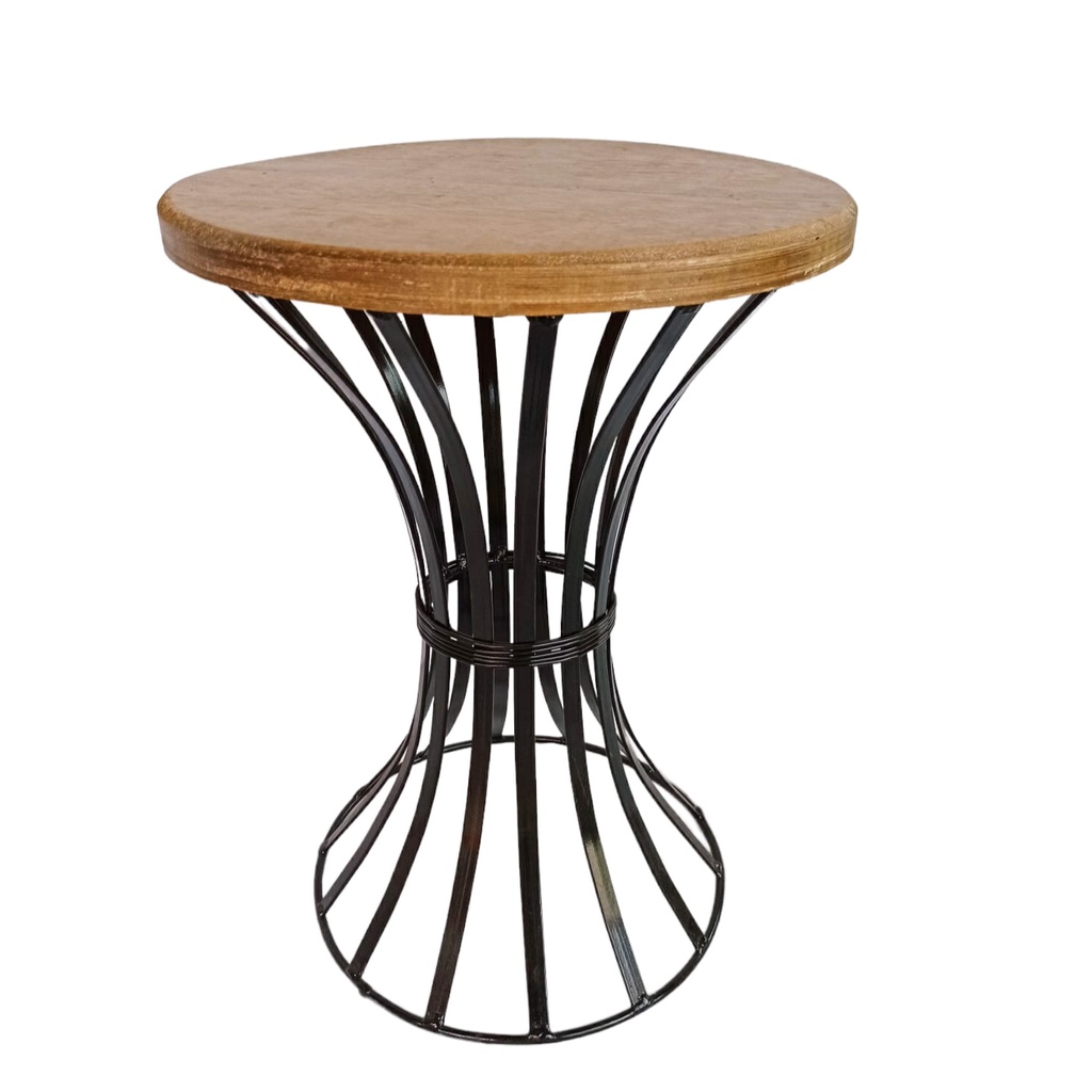 Banco mesa ferro chapa banqueta mesa apoio madeira decoração rustica jardim decoracão envio imediato