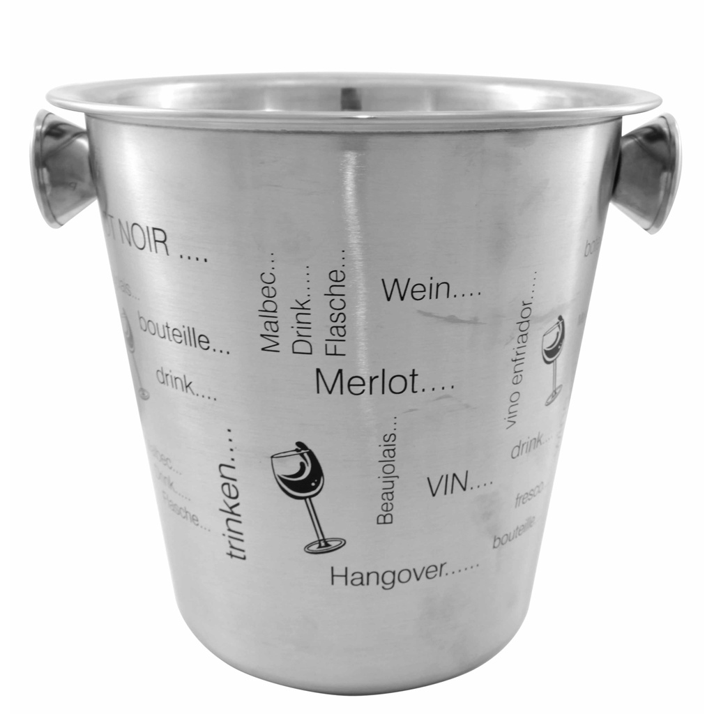 Balde De Gelo Para Vinho De Inox  4 Litros 21cm