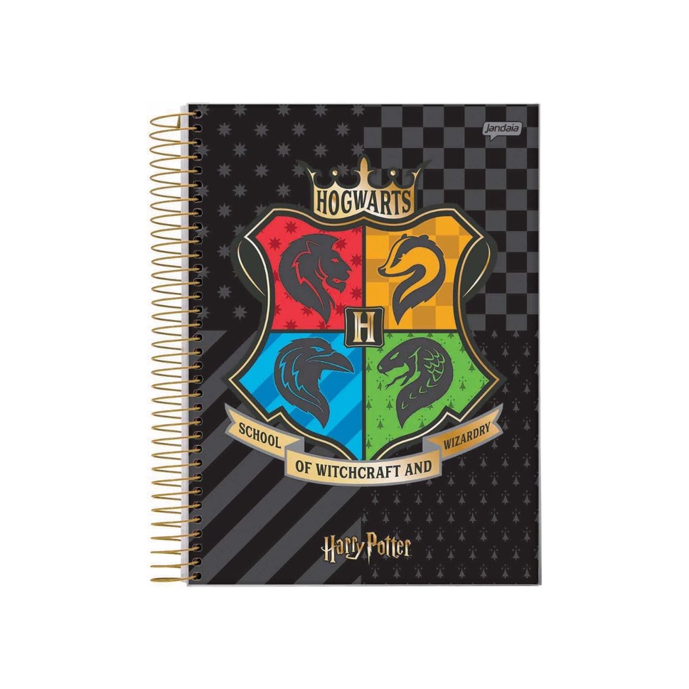 Caderno Colegial Espiral CD - Harry Potter - 1 matérias  80 folhas - Jandaia