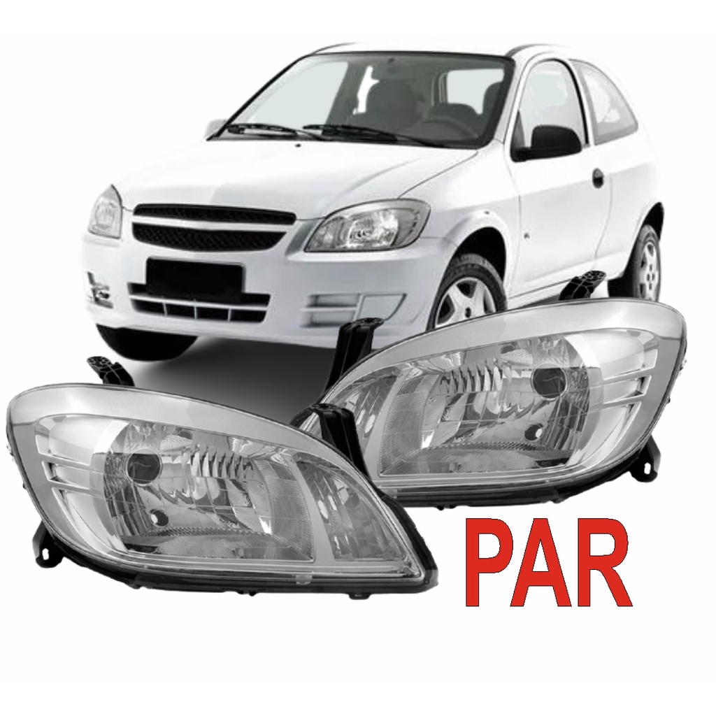 Par Farol Celta Prisma 2007 a 2012 2008 2009 2010 2011 2013 2013 2014 2015 Mascara Cromada Joy Max LTZ LT Life Spirit