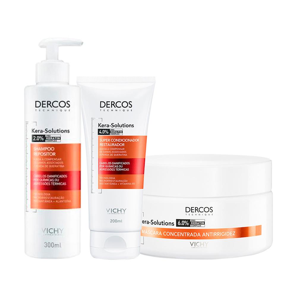 Kit Vichy Dercos Kera-Solutions -Sh300ml+Cond200ml+Másc200ml - Beauty