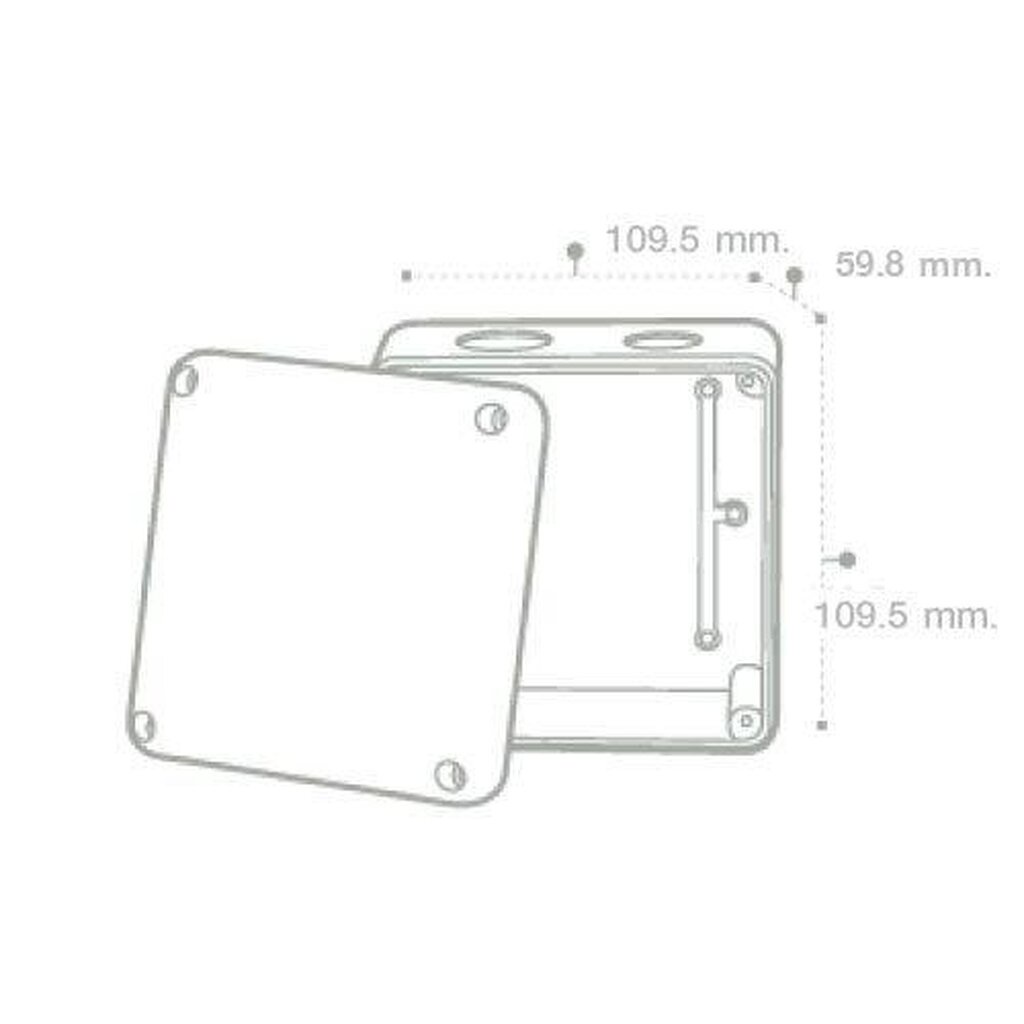 รูปสินค้า NANO Electric® NANO-202B กล่องกันน้ำพลาสติก ฝาทึบ ขนาด W109.50xH109.50xD59.80 mm (JUNCTION BOX IP65) สีดำ