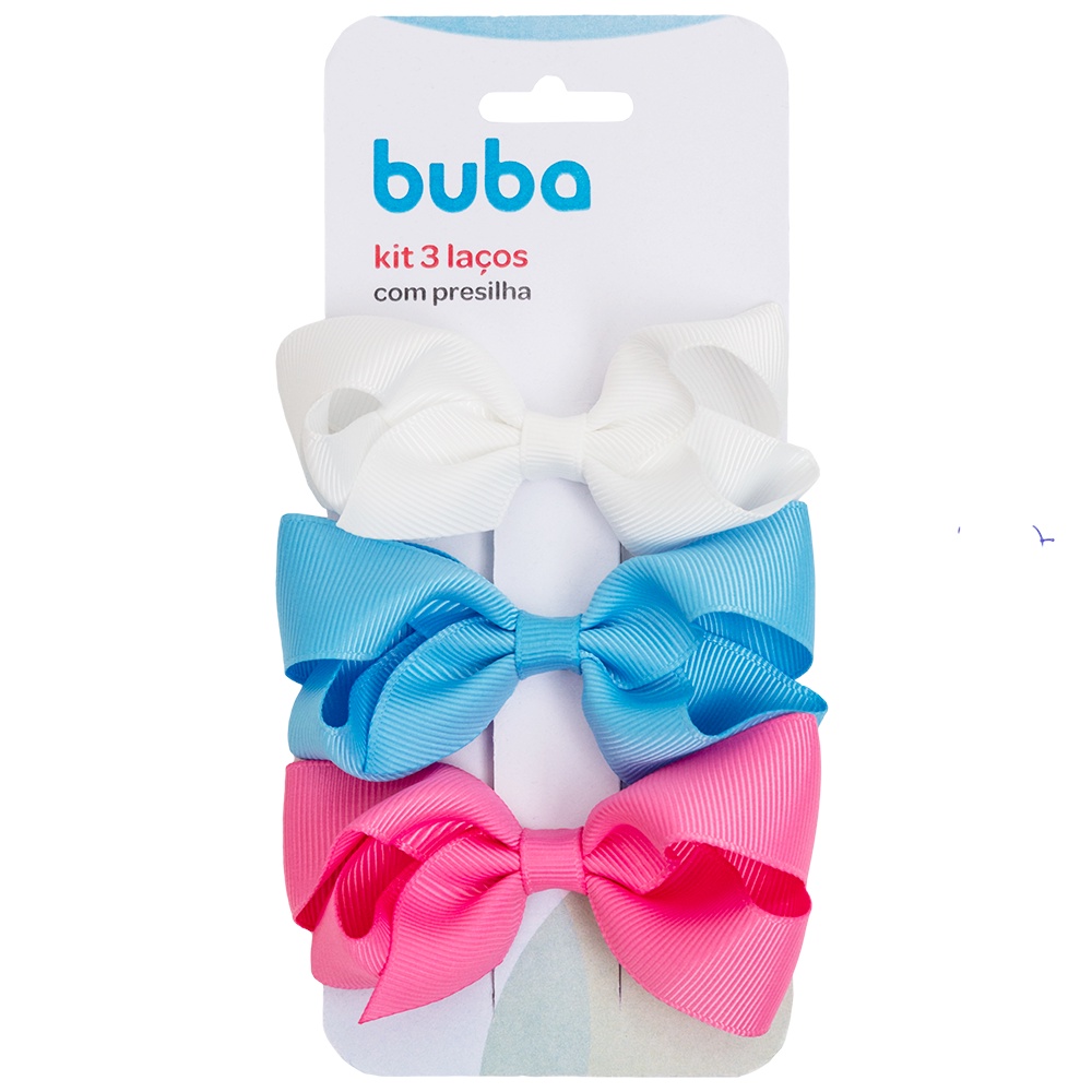 Kit De Laços Variados Infantil Com Presilha 3un 15307 - Buba em Oferta na Shopee