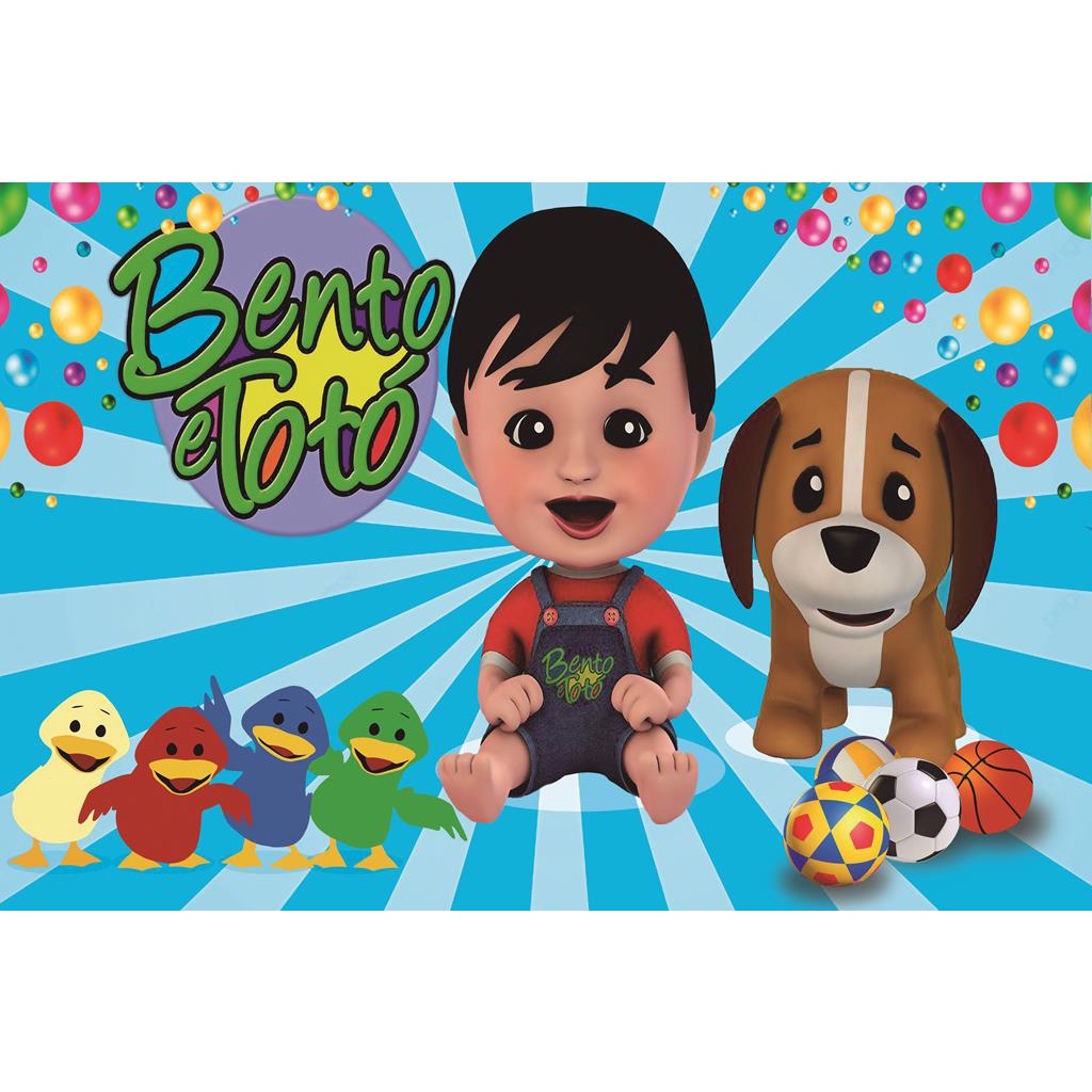Painel Festa Infantil Decoração Bento e Totó 1,00x0,65 | Shopee Brasil
