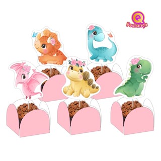 10 Topper para Docinho Dino Baby Rosa 3cm