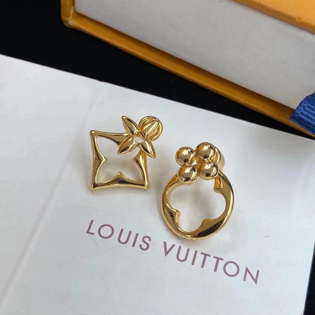 Aretes Louis Vuitton Con La Misma Versión Del material Moda noble Elegante  Exquisito Hermoso