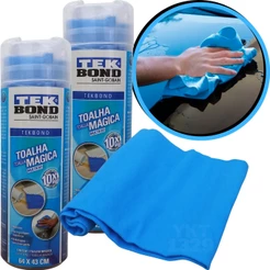 Kit 2 Toalhas Mágicas Tekbond Absorve Água Limpa Seca Carro