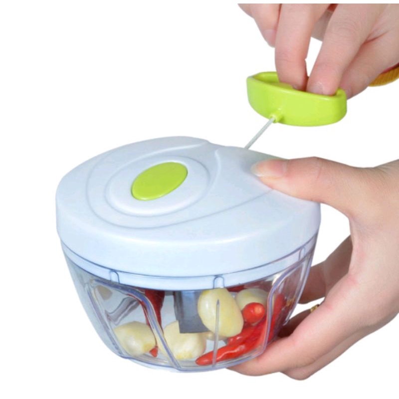 Mini Triturador manual de alimentos 500ml com 3 lâminas