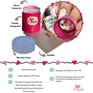 Carimbo Transparente Apipila + Borracha Leitosa