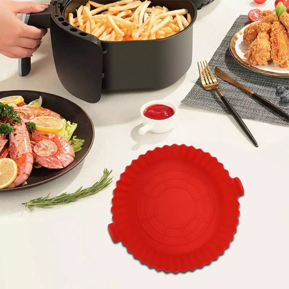 Bandeja Panela Forma Cesta De Silicone Para Airfryer 14,5cm | Shopee Brasil