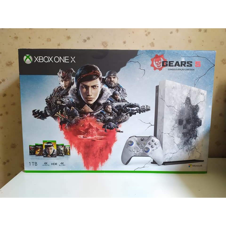 Xbox One X Seminovo completo em perfeito estado (ediçao Gears 5)