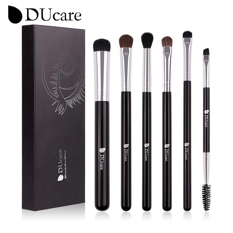 DUcare Eyeshadow Brush Set 6Pcs Premium Professional Brushes Escova De Sobrancelhas Dupla Mistura Eyeliner