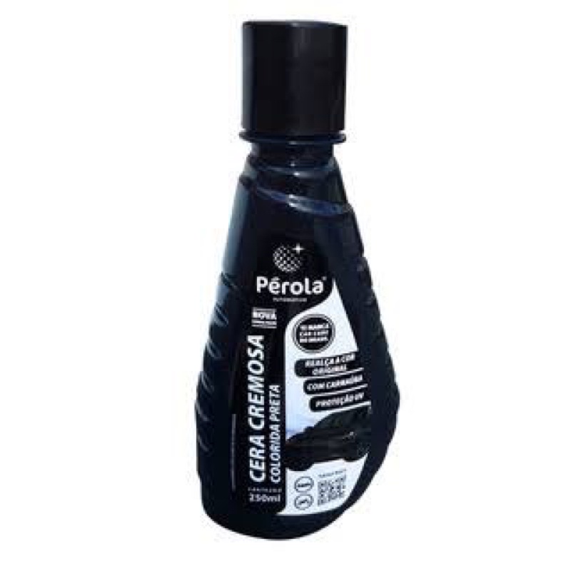 Cera cremosa automotiva Pérola 250 ml- Preta