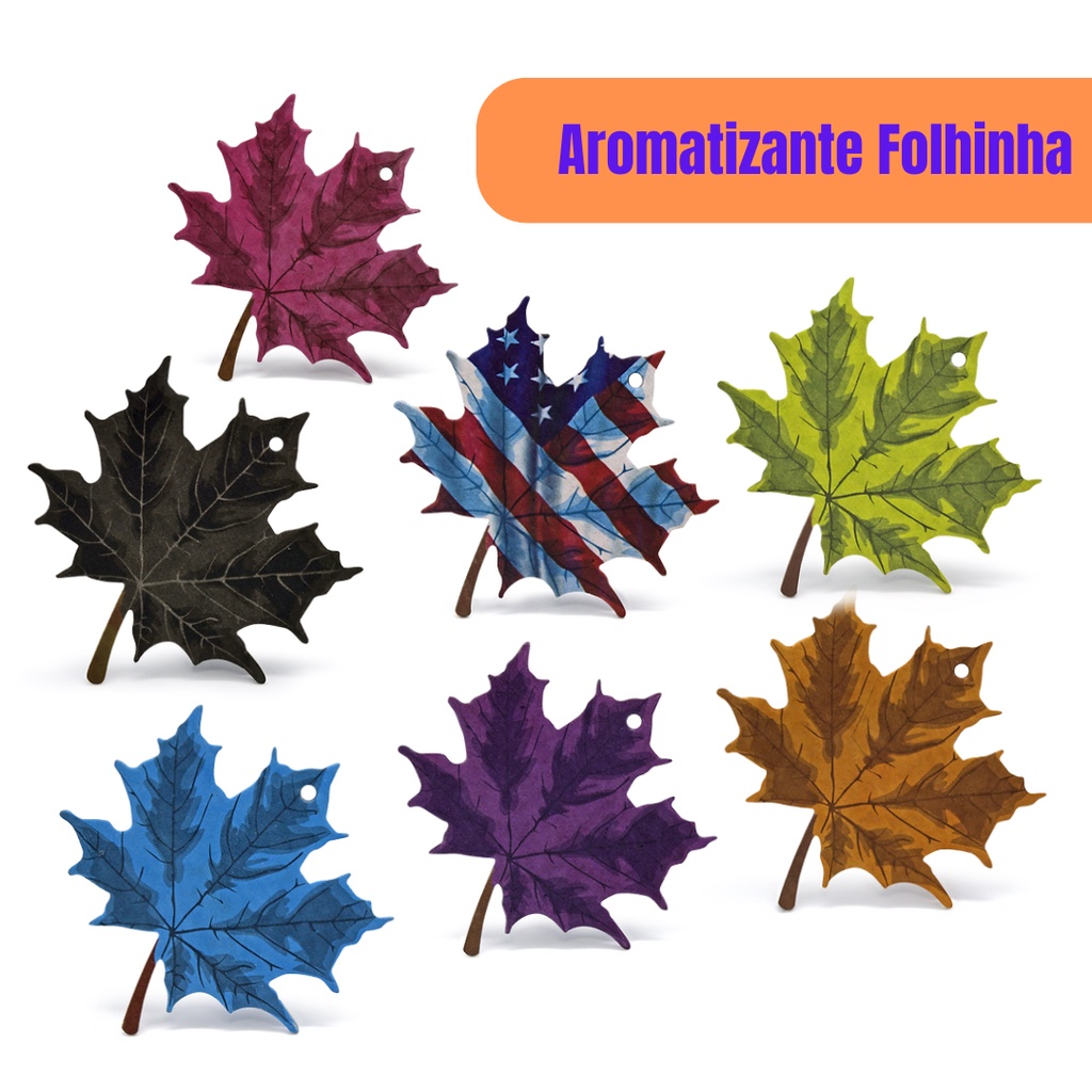 Aromatizante Odorizador Folhinha Automotivo Vários Aromas Cheirinho Longa Duração