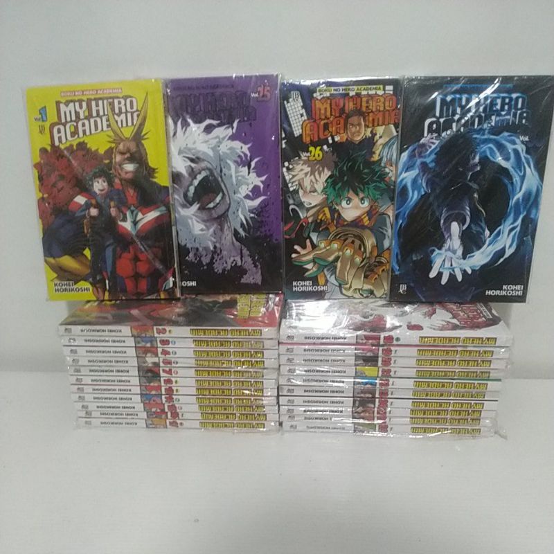 coleção de mangas my hero academia 1 ao 30 edições avulsas de mangás BHA mangá Boku no hero manga