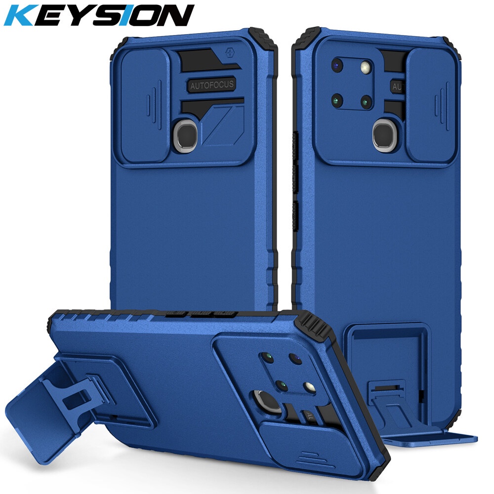 KEYSION Capa À Prova De Choque Para Infinix Smart 6 5 4 Push Pull Camera Proteção Ao Vivo De Celular Note 11 10 11 Pro