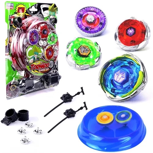 Kit 4 Beyblade Metal Led + Lançador + Arena Promoção ENVIO IMEDIATO em Oferta na Shopee