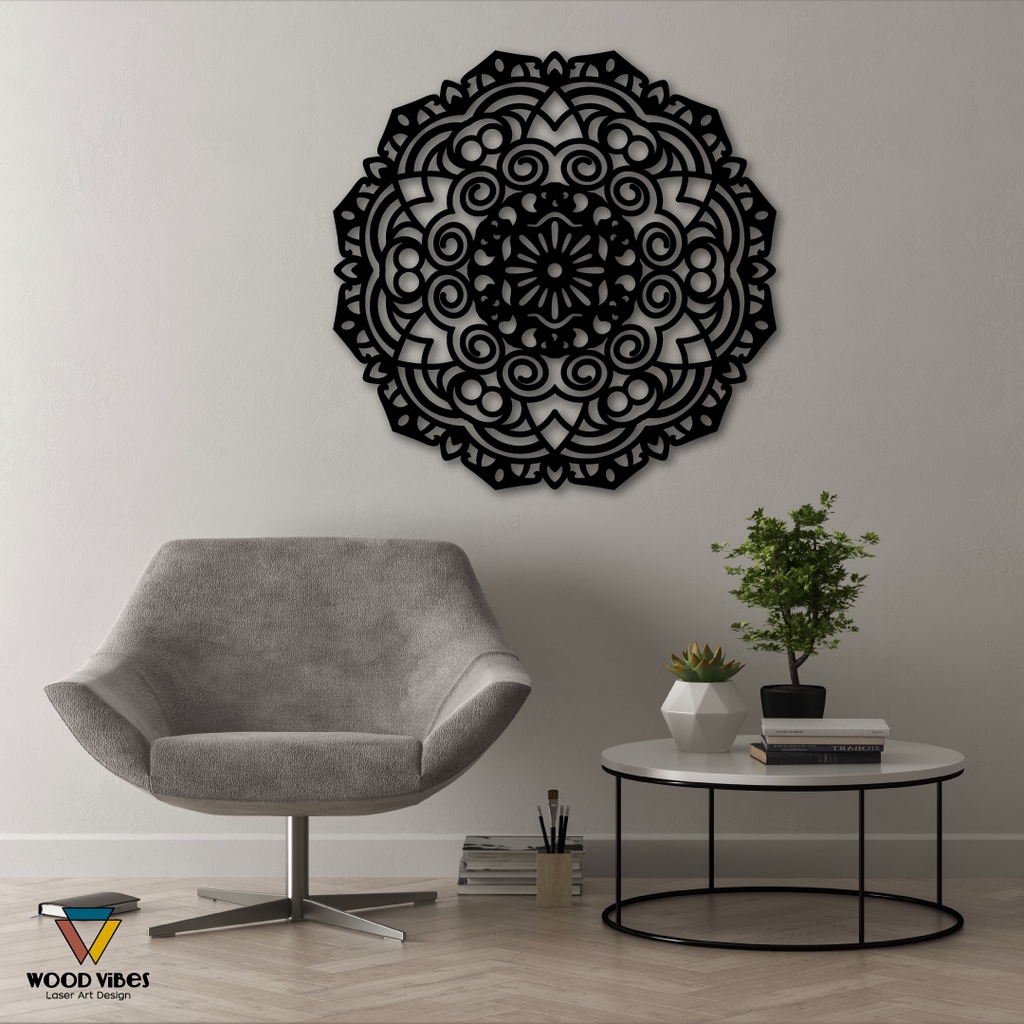 Quadro Painel Mandala Sirius em MDF para decoração