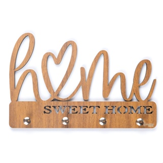 Porta Chave Parede home sweet home amadeirado Decoração em Oferta na Shopee