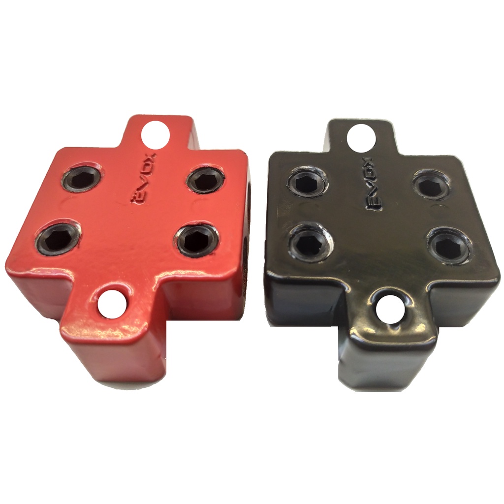 Par Barramento Evox Bloco Distribuidor De Energia 2x2 4 Vias Som automotivo 97% Alumínio 3% Cobre — imagem 2 de 2