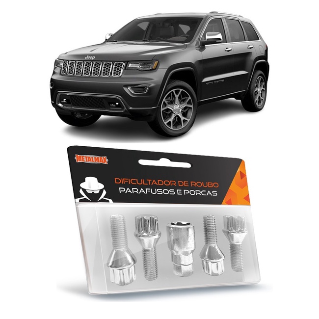 Kit Jogo Parafuso Antifurto Trava de Roda Jeep Compass Todos Modelos