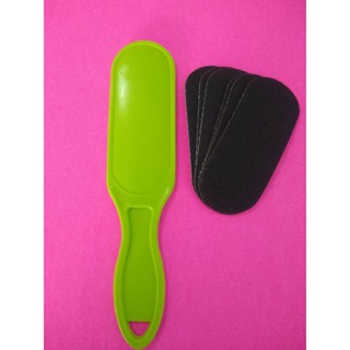 Base Plástica para refil para os pés + 6 Refil preto.