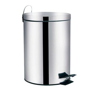 Lixeira Em Inox 5 Litros Moderna Para Cozinha/ Banheiro Com Balde Removível e Pedal - Mor